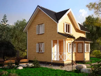 Проекты одноэтажных домов из профилированного бруса купить в Москве на  srub.store