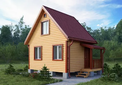 Дачный дом по проекту «А-фрейм 6х8» площадью 55 м2 по цене 685500 руб.