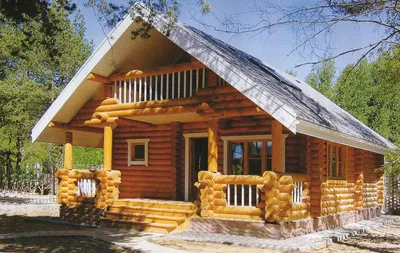 Проект дома из бруса №19 8х7,5 по цене от 756 000 руб. - строительство  деревянных домов в Санкт-Петербуге