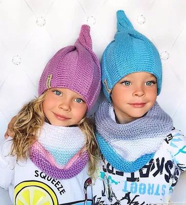 Две оригинальные шапки на осень для детей - описание вязания | Пикабу