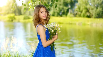 Бесплатное изображение: Природа, красивая девушка, ромашка, лицо, лето,  портрет, поле