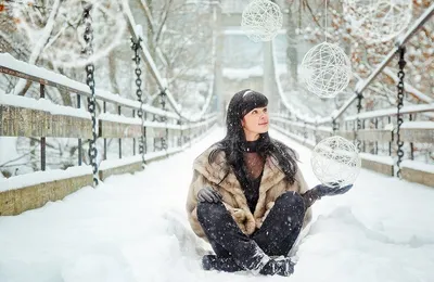 Образы для уличной фотосессии зимой на улице (65 фото)