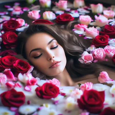 взгляд сверху обольстительной девушки лежа с лепестками роз и Unbuttoned  кожаной курткой, днем валентинок Стоковое Изображение - изображение  насчитывающей подарок, модно: 119817345