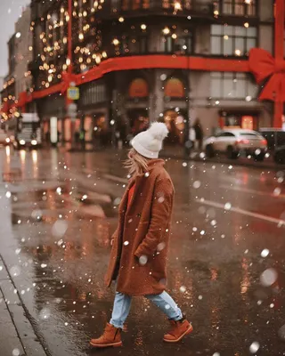 Фото девушек в пальто зимой фотографии