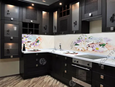 Кухонный фартук из стекла Цветы фиолетовой диморфотеки Купить в Днепре,  Каменском у Pavlin Art