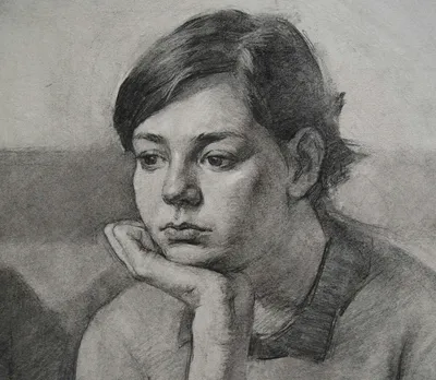 Онлайн курс «Портрет человека. Рисунок.» с Евгенией Банник в студии  рисования Kalacheva School