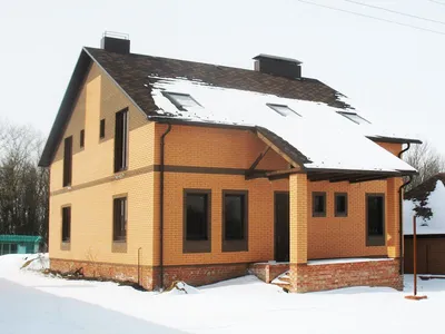Одноэтажный дом из облицовочного кирпича (фото) - diymaven.ru