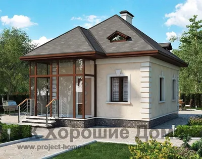 Кирпичный дом с мансардой, 4 спальнями и террасой VC010 \"Ордевиль\" |  Вигвам.ру