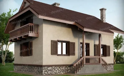 Эскизный проект двухэтажного дома с мансардой Vg2317 в Киргизии