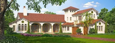 терраса испанского дома | Mediterranean homes, Mediterranean style homes,  Spanish style homes