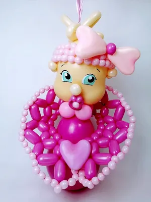 Фигура из шаров Девочка с цветами №2 в Москве по цене 3500.0000 | Glordecor✓