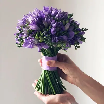 Букет из сиреневых фрезий - заказать доставку цветов в Москве от Leto  Flowers