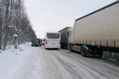 Застрявшая в снегу фура перекрыла дорогу к садоводству под Токсово |  16.12.2022 | ЛенОбласть - БезФормата