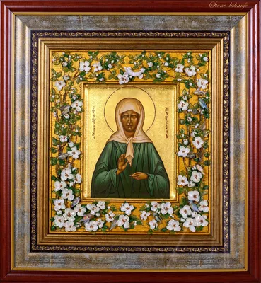 Икона блаженной Матроны Московской с частицей её гроба | Священное  Ваганьково