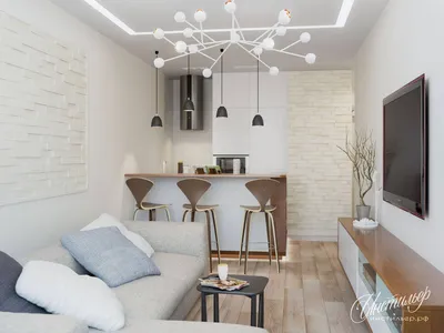 Дизайн-проект 2-комнатной квартиры в светлых тонах