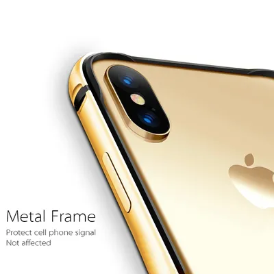 iPhone XS Max Case - Magnetic Frame, Tempered Glass Back