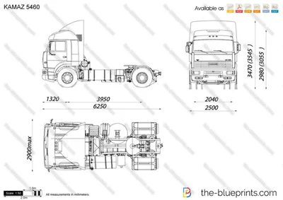 SSM1247 KAMAZ-5460 tractor truck /yellow/ • SSM