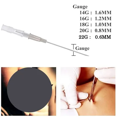 50pcs/Lot Steel I.V. Catheter Cannula Piercing Needles Body Jewlery Piercer  Tool | eBay