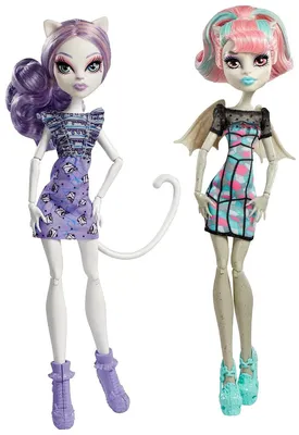 Набор кукол Monster High Монстрочат Рошель Гойл и Катрин де Мяу, 26 см,  CBX57 — купить в интернет-магазине по низкой цене на Яндекс Маркете