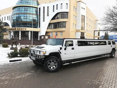 Аренда лимузина Хаммер Бас (Hummer Bus) белого цвета, 30 местный, 12  метровый