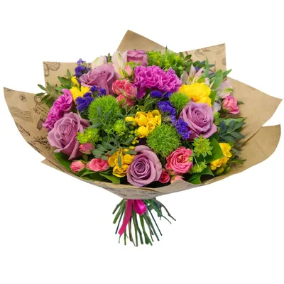 Букет \"День рождения\" с доставкой в Ржеве — Фло-Алло.Ру, свежие цветы с  бесплатной доставкой