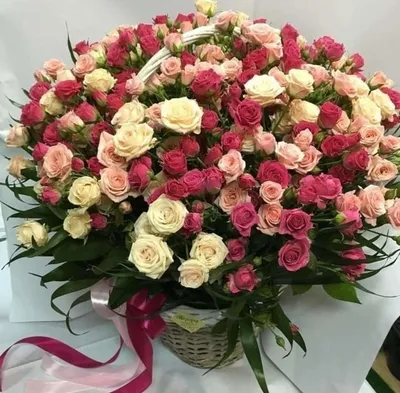Корзина цветов «Мамочке» купить по цене 8 100 руб. с доставкой в Краснодаре