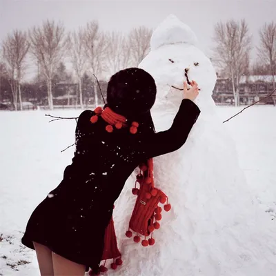 Красивые девушки зимой - 71 фото
