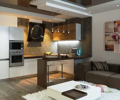 5 современных кухонь, которые можно легко объединить с гостиной —  Roomble.com