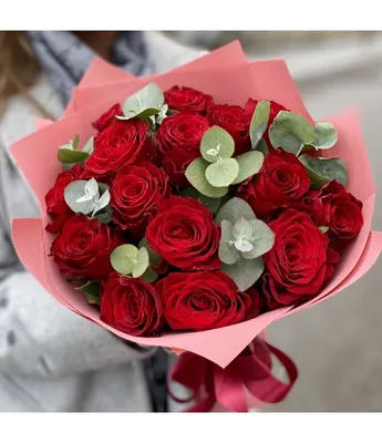 Купить 13 роз белого и красного цветов 60 см недорого с доставкой в  Челябинске
