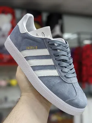 Кроссовки Adidas Gazelle кожаные белые с черным купить