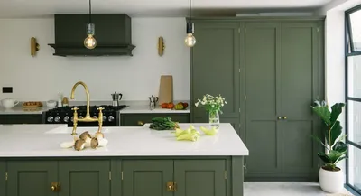 Оливковый цвет в интерьере кухни | Атмосфера | Дзен