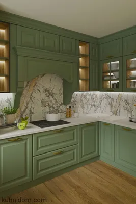 Кухня оливкового цвета | Интерьер, Зеленая кухня, Интерьер кухни