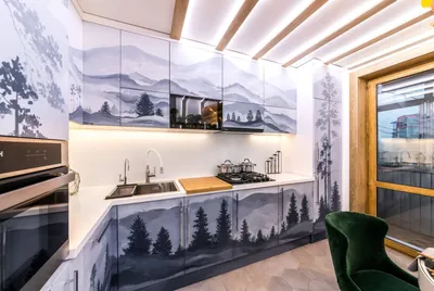 Кухни с рисунками на фасаде – 20 красивых кухонных гарнитуров с рисунком в  реальных квартирах | Houzz Россия