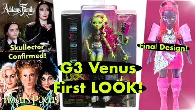 Купить 2024 Модная кукла Monster High G3 Venus McFlytrap с питомцем  Чулианом, цена 7 890 руб — (364628588308)