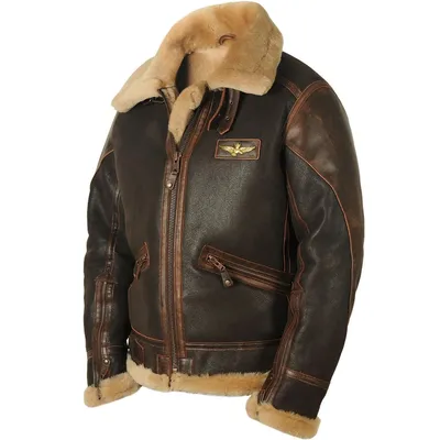 Купить Лётная куртка-пилот кожа коричневая по цене 49 000р. в  интернет-магазине N3B