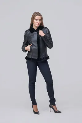 Осенняя женская куртка пилот 2023 черная купить в магазине 1001парка.ру