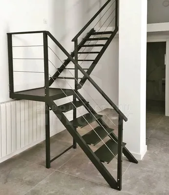 Лестница на металлическом каркасе купить, заказать изготовление  металлокаркаса в Москве