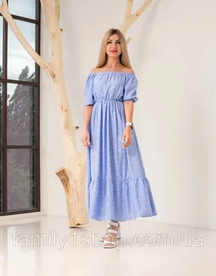 Длинное летнее платье в пол, летний модный легкий молодежный длинный  сарафан голубого цвета .: продажа, цена в Хмельницком. Женские платья от  \"Familyshop\" - 1204651284