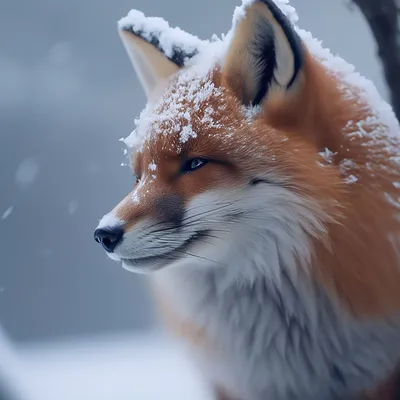Фото лисицы зимой фотографии