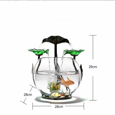 Декоративный мини аквариум с подсветкой, 16x14.5 см черный - купить с  доставкой по выгодным ценам в интернет-магазине OZON (994061903)