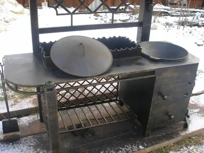 Купить Мангал «Пикник» с подказанником из металла 5 мм в Новосибирске в  интернет-магазине недорого | Цена, фото, описание