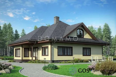 Z500. Проект мансардного дома Z62 c балконом и террасой 141 м2