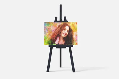Девушка на холсте размером 40*60 см, акриловыми красками. Polygon style |  Картины, Холст, Картины маслом