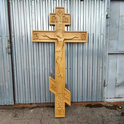 Крест на могилу из дуба 2м. - церковная утварь от производителя