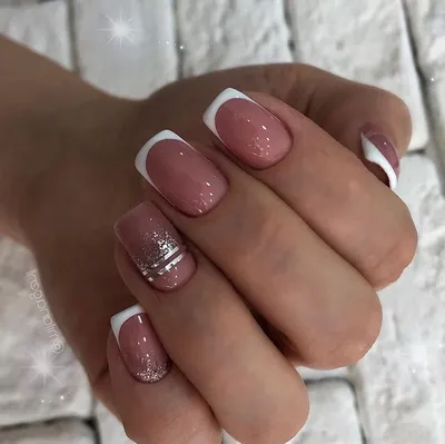 Маникюр Наращивание Ногтей en Instagram: “Белый френч🔝💅🏻#nails  #nailsofinstagram #nailart #mani… | Manicura de uñas, Manicura en punta,  Manicura para uñas cortas