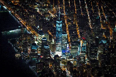 Вид на финансовый центр Нью-Йорка с высоты птичьего полета — Фото №277391