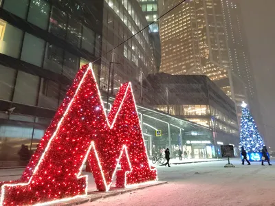 Ночной снегопад над Москва-сити :: Виктор М – Социальная сеть ФотоКто