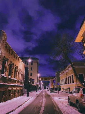 Обои москва, город, ночь, зима картинки на рабочий стол, фото скачать  бесплатно