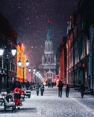 Ночная Москва зимой. Большая Ордынка | Москва