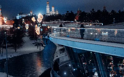 Москва зимой в праздники ночью» — создано в Шедевруме